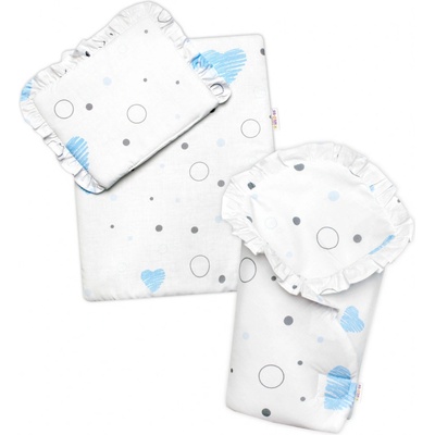 Baby Nellys zavinovačka perinka a vankúšik I love boy