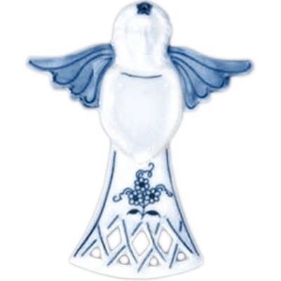 Český porcelán Cibulák Vánoční ozdoba anděl větvička 11,0 x 8,4 cm – Hledejceny.cz