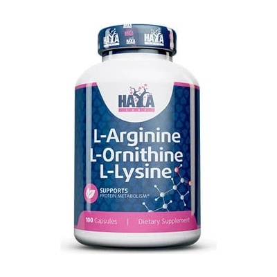 Haya labs L-arginine L-Ornitine L-Lysine 100 kapslí