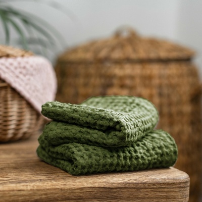 Tululum vaflové ručníky na ruce khaki 30 x 50 cm