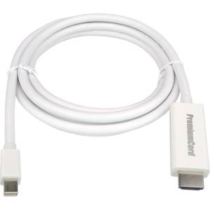 PremiumCord Кабел mini DisplayPort mini DP - HDMI, 1080p60Hz, M/M, 1 м, бял KPORTADMK01-01 (KPORTADMK01-01)