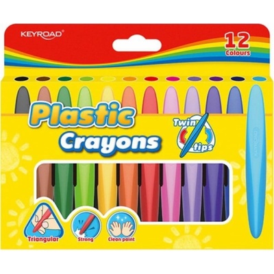 Keyroad Twin Tips voskové pastelky 12 ks