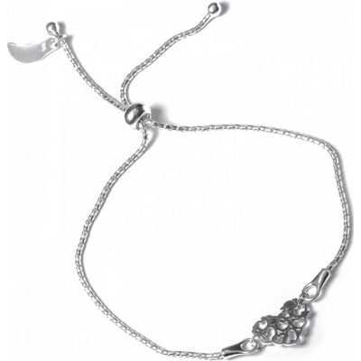 Zlatnictví zlatíčko stříbrný stahovací náramek se srdíčkem NKPLLK0705