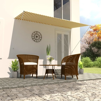 Dekorhome Zatahovací markýza 3x150 cm Krémová