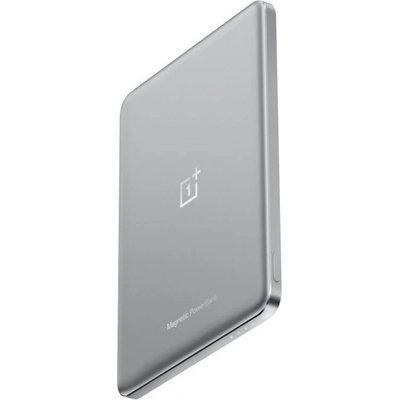 OnePlus Преносима външна батерия с USB-C порт и безжично зареждане с MagSafe - OnePlus Slim Magnetic Wireless Power Bank 5000 mAh (тъмносив)