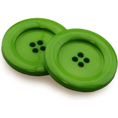Pro Háčkování Knoflík kulatý plast 30 mm, zelený