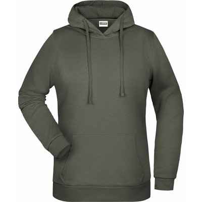 James & Nicholson dámská mikina s kapucí JN795 Grey Heather