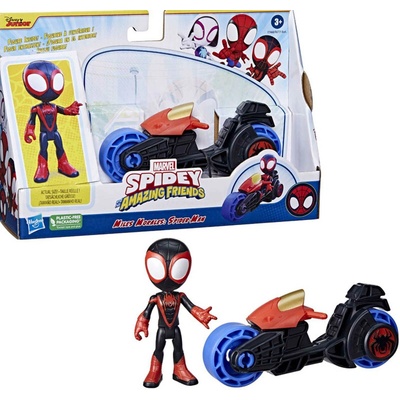 Hasbro Marvel Spidey a jeho přátelé Miles Morales s motorkou F7459