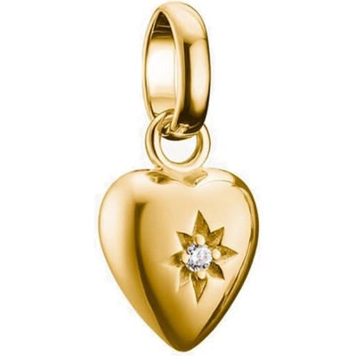 Thomas Sabo connect prívesok charm Heart with star gold-plated CC1234 414 14