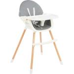 KikkaBoo Стол за хранене 2в1 KikkaBoo - Nutri Wood, Grey (31004010116)