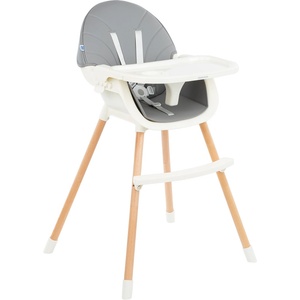 KikkaBoo Стол за хранене 2в1 KikkaBoo - Nutri Wood, Grey (31004010116)