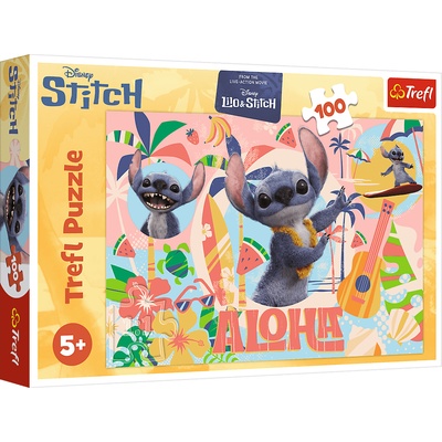 Trefl - Puzzle Stitch and Friends in Action - 100 piese