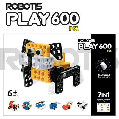 Robotis Комплект за роботика Robotis PLAY 600 PETs, преконфигурируема, с образователна цел, включва 1 контролер (CM-20) с двупосочен изход, 6+ (901-0057-000)