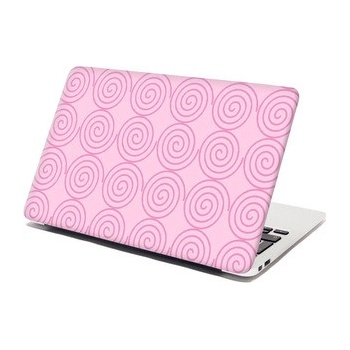 Sablio Samolepka na notebook Růžové spirály - 29x20 cm