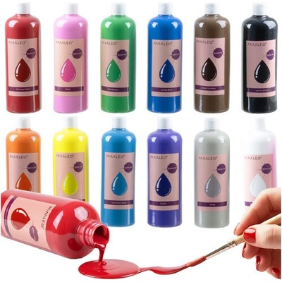 Barvy plakátové 500ml 12 ks Maaleo 26340