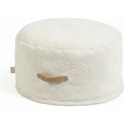 Kave Home Bílý puf Kave Home Adara, ø 50 cm