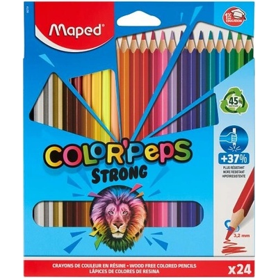 Maped Color' Peps Strong bezdrevné farebné ceruzky 24 ks