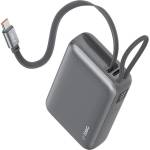 Ttec Портативна батерия ttec - ReCharger Pro LCD mAh, PD 20W, прибираем USB-C, Сиво