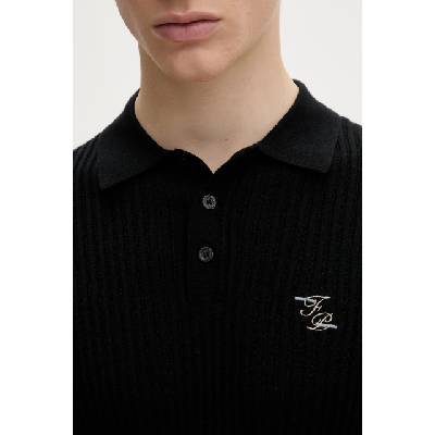 Filling Pieces Памучна тениска с яка Filling Pieces Fine Knit Polo (422570500127)