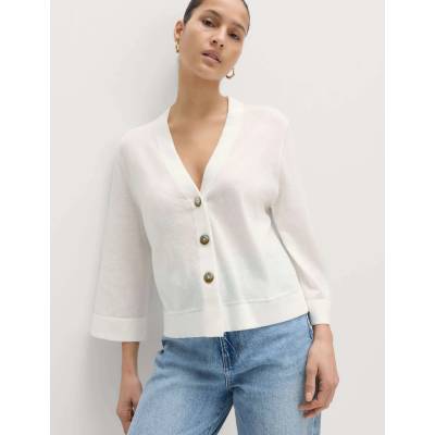 Marks & Spencer Къс кардиган с широки ръкави Marks & Spencer бяла Marks & Spencer | Byal | ЖЕНИ | S