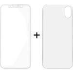 REMAX Протектор от закалено стъкло /Tempered Glass/ и гръб Remax Caesar, за Apple iPhone X смартфон, бял (df52326)