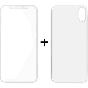 REMAX Протектор от закалено стъкло /Tempered Glass/ и гръб Remax Caesar, за Apple iPhone X смартфон, бял (df52326)