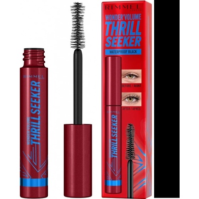 Rimmel London Wonder Volume Thrill Seeker objemová a prodlužující voděodolná řasenka Black 8 ml
