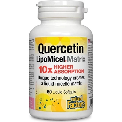 Natural Factors Quercetin LipoMicel Matrix, 250 mg, 60 софтгел капсули, Natural Factors (1378 NF)