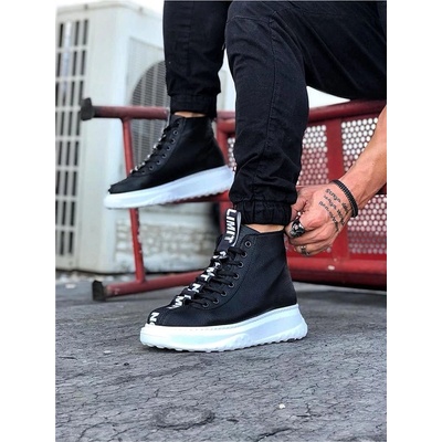 Wagon Мъжки ежедневни боти с връзки wg03 - Черни #362653 (362653_Черно)