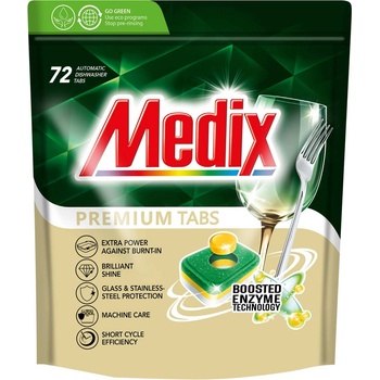 Medix Таблетки за съдомиялна Premium, 72 броя