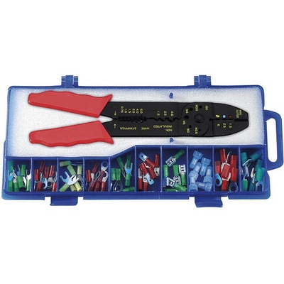 FERVI Кербовъчни клещи за изолирани кабелни обувки Fervi 0122 - 220 mm, ф 0.5-6 mm2 (0122)