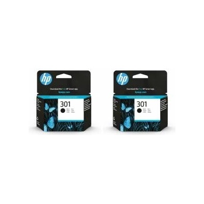 HP Compaq HP Inkjetpatrone 301, Refill Nein, 190, schwarz (Packung mit 2) - CH561EE