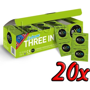 Image 1 of EXS Condoms Extreme 3in1 20 pack