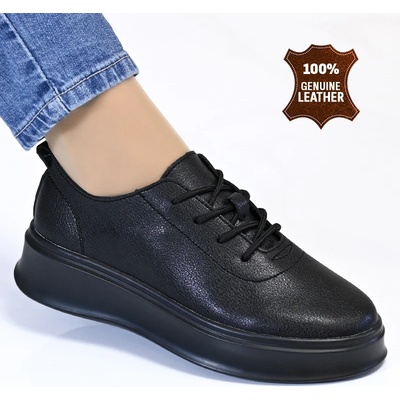 Обувки естествена кожа 595012 Black
