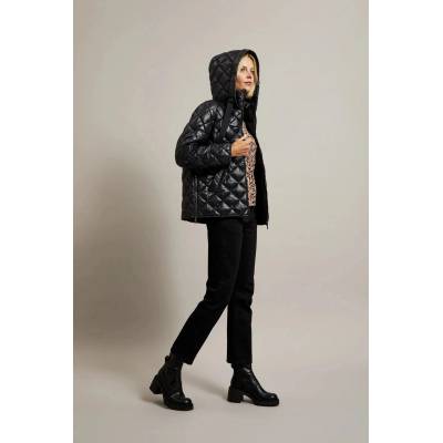 Moodo Кратко стегнато яке с качулка в черно Moodo Moodo | Cheren | ЖЕНИ | XS
