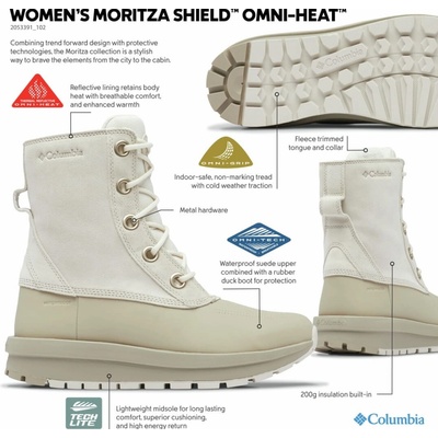 Columbia dámska zimná obuv Moritza shield Fawn Canvas Tan