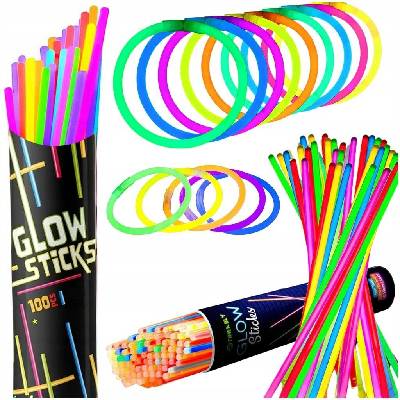 Pronett XJ4741 Svítící náramky Lightstick 100 ks barevné – Zboží Dáma