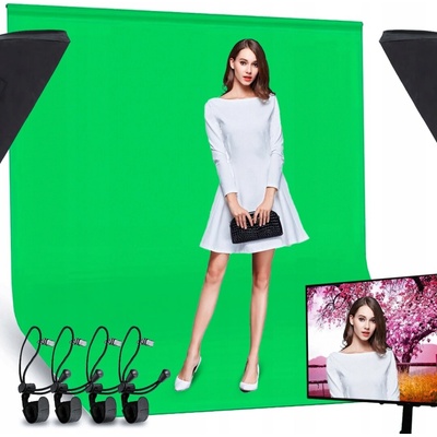 Látkové pozadí zelené barvy typu green screen 3x2m – Zboží Živě