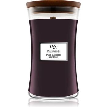 WoodWick Spiced Blackberry ароматна свещ с дървен фитил 609, 5 гр