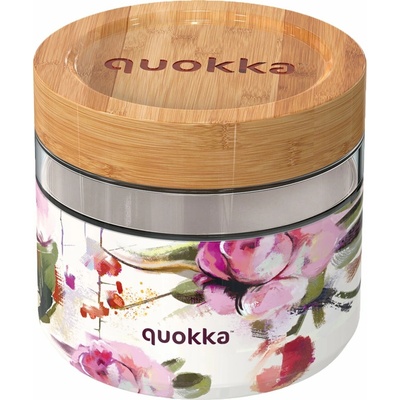 Quokka 40131 Krabička na obed Deli Dark Flowers 820 ml
