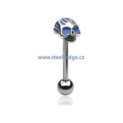 Steel Edge piercing do jazyku lebka 014BL