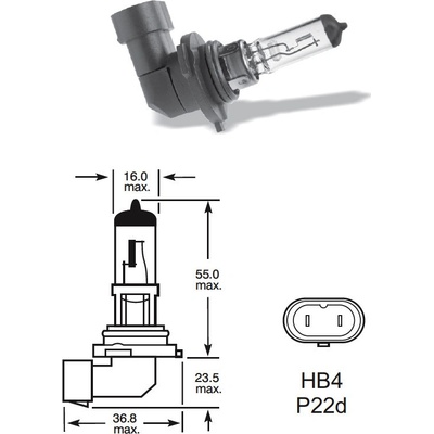 Elta HB4 P22d 12V 51W