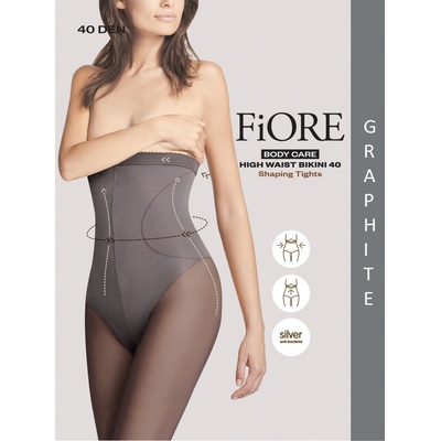 Fiore High Waist Bikini 40 DEN M5219 graphite