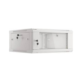 Lanberg Стенен метален шкаф от разглобяема опаковка, Lanberg, 4U, 600x600mm, 19, сив