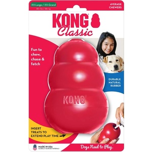 KONG Classic Small - Кучешка играчка от каучук за дъвчене с пространство за лакомства 8 см