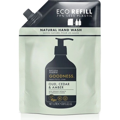 Baylis & Harding Náhradní náplň tekuté mýdlo na ruce Oud Cedr & Ambra 1000 ml