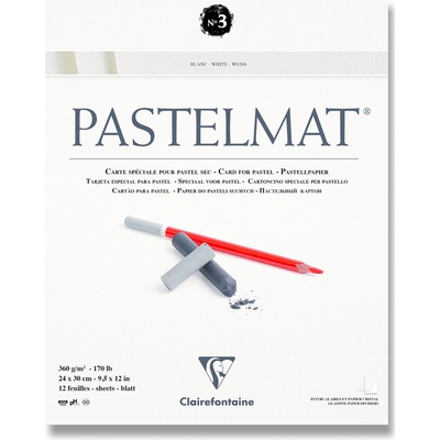 Clairefontaine Blok Pastelmat White No.3 24 x 30 cm 12 listů 360 g