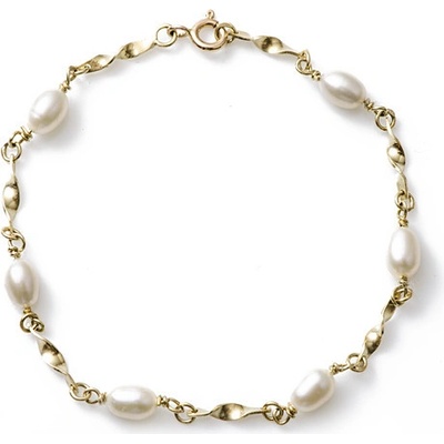 Zlatnictví zlatíčko zlatý náramek s perlami 740.00001