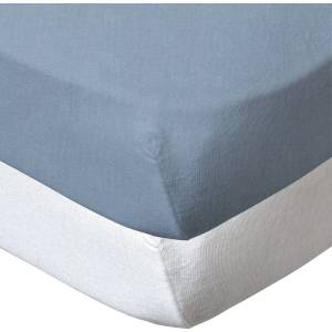 Babycalin Комплект 2 Броя Чаршафи 60x120См Син-Бял Babycalin