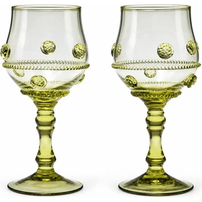 Krasglass studio sklenice na noze zelené sklo 330 ml